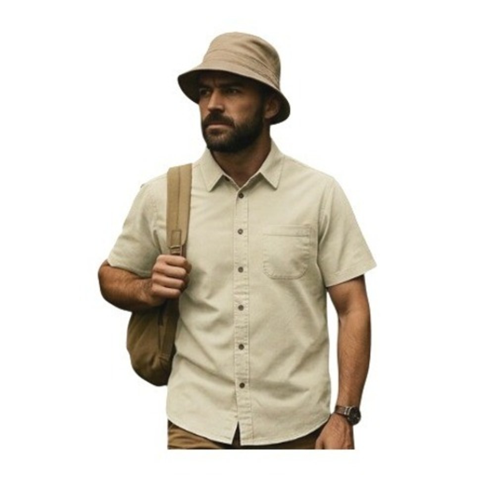 Roamers & Seekers Organic Cotton Vaughn Button Down Shirt Seafoam Green L